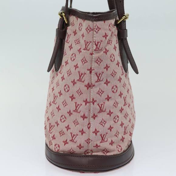 LOUIS VUITTON Monogram Mini Bucket PM Shoulder Bag Cherry LV Auth 81296 - Picture 4 of 16